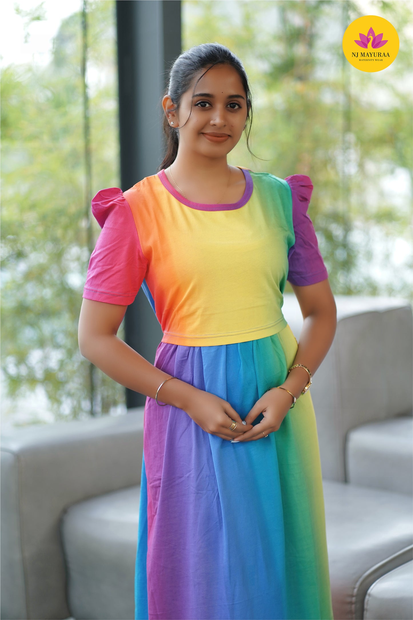 Jaya1-ZIPLESS MATERNITY WEAR PUFF SLEEVE