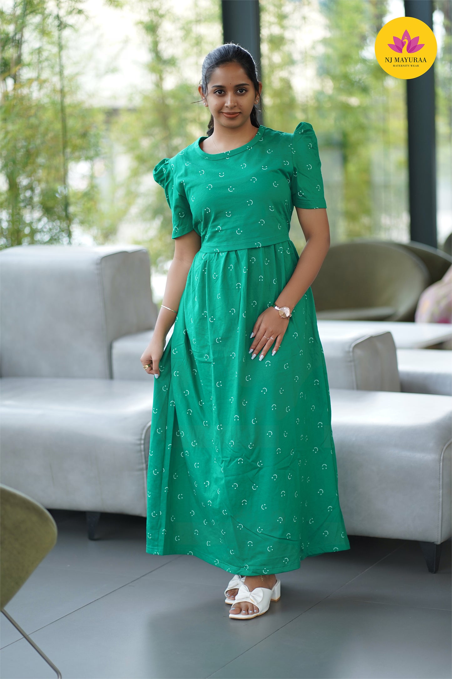 Jaya4-ZIPLESS MATERNITY WEAR PUFF SLEEVE