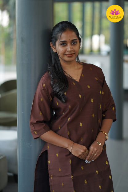 Jaya21-kurti 3pcs set ( top & pant without dupatta) Non feeding