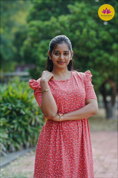 CUTE30-ZIPLESS MATERNITY WEAR PUFF SLEEVE