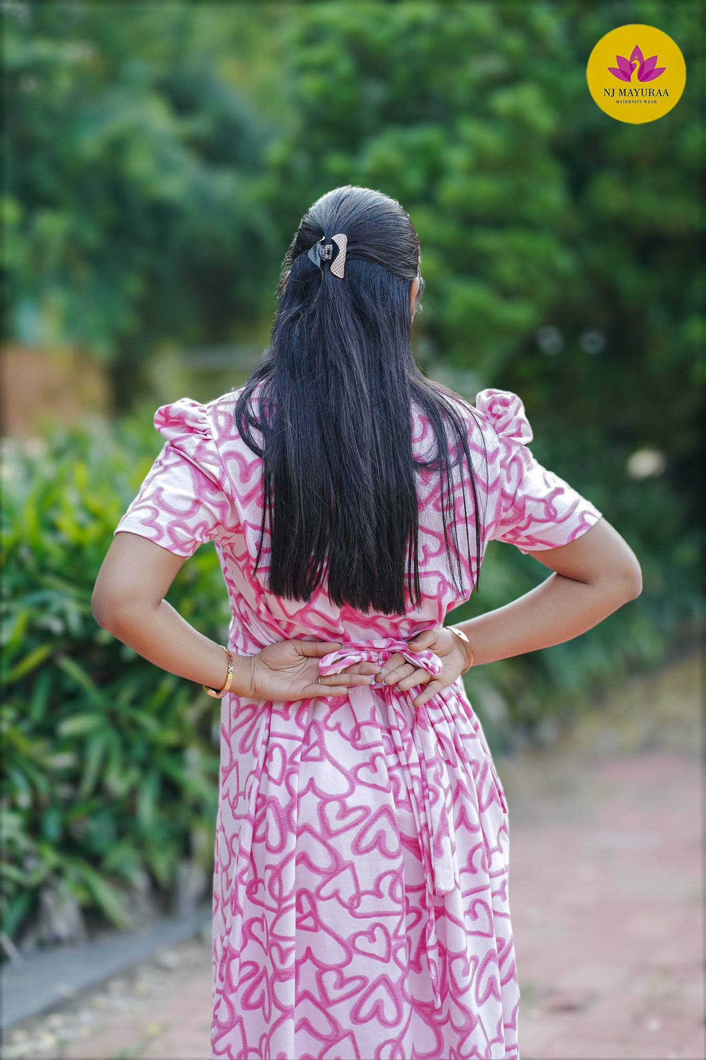 CUTE33-ZIPLESS MATERNITY WEAR PUFF SLEEVE