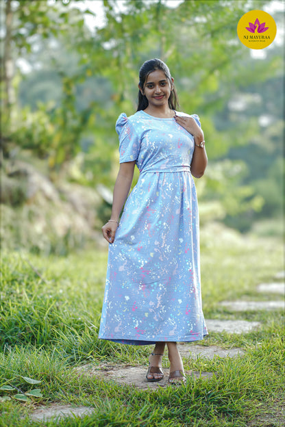 CUTE42-MATERNITY WEAR  ( Midi length )47 INCH LENGTH