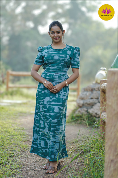 CUTE38-ZIPLESS MATERNITY WEAR PUFF SLEEVE