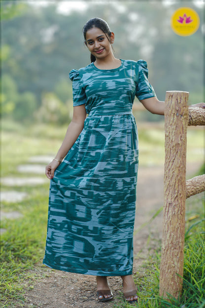 CUTE38-ZIPLESS MATERNITY WEAR PUFF SLEEVE