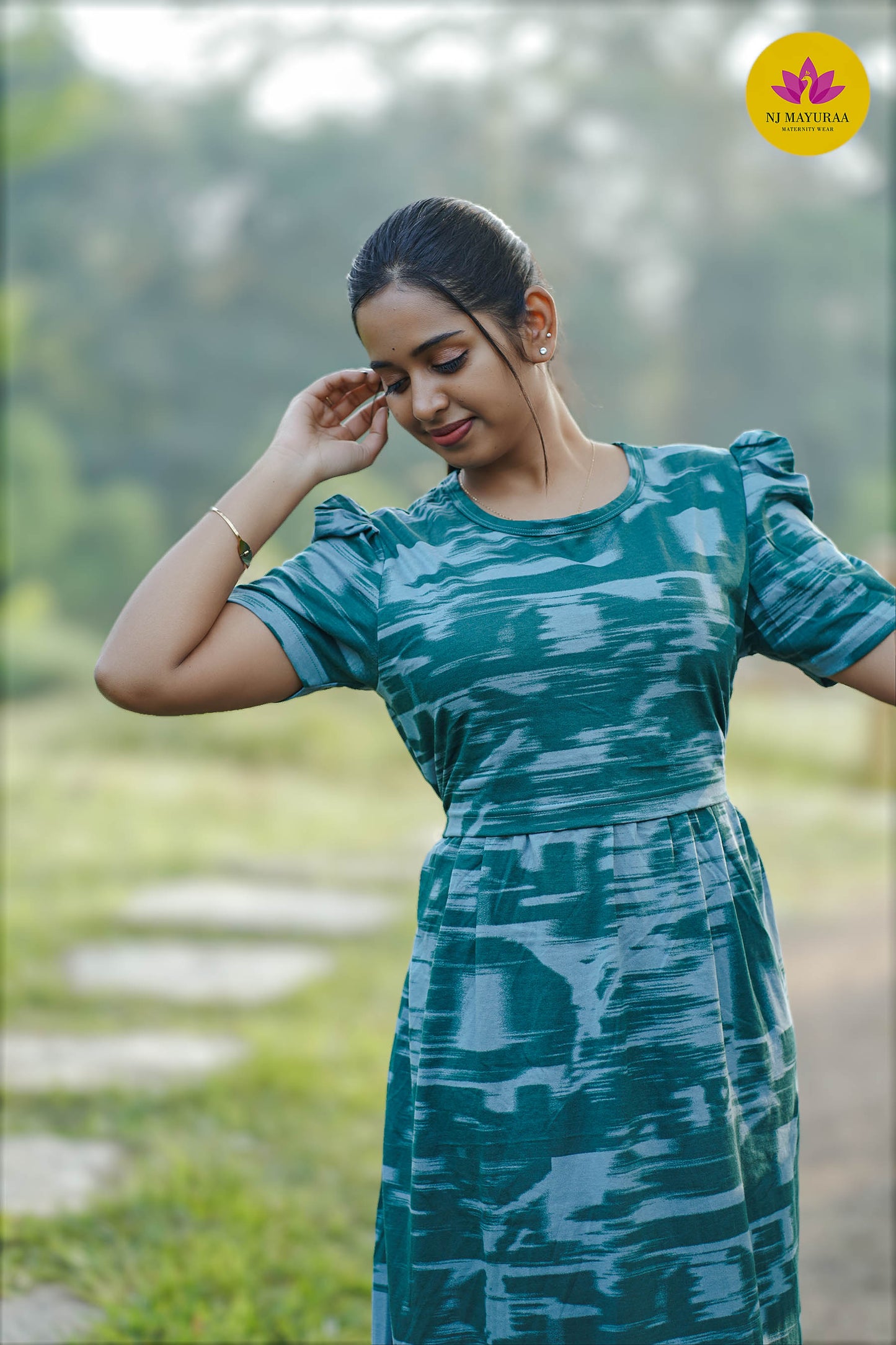 CUTE38-ZIPLESS MATERNITY WEAR PUFF SLEEVE