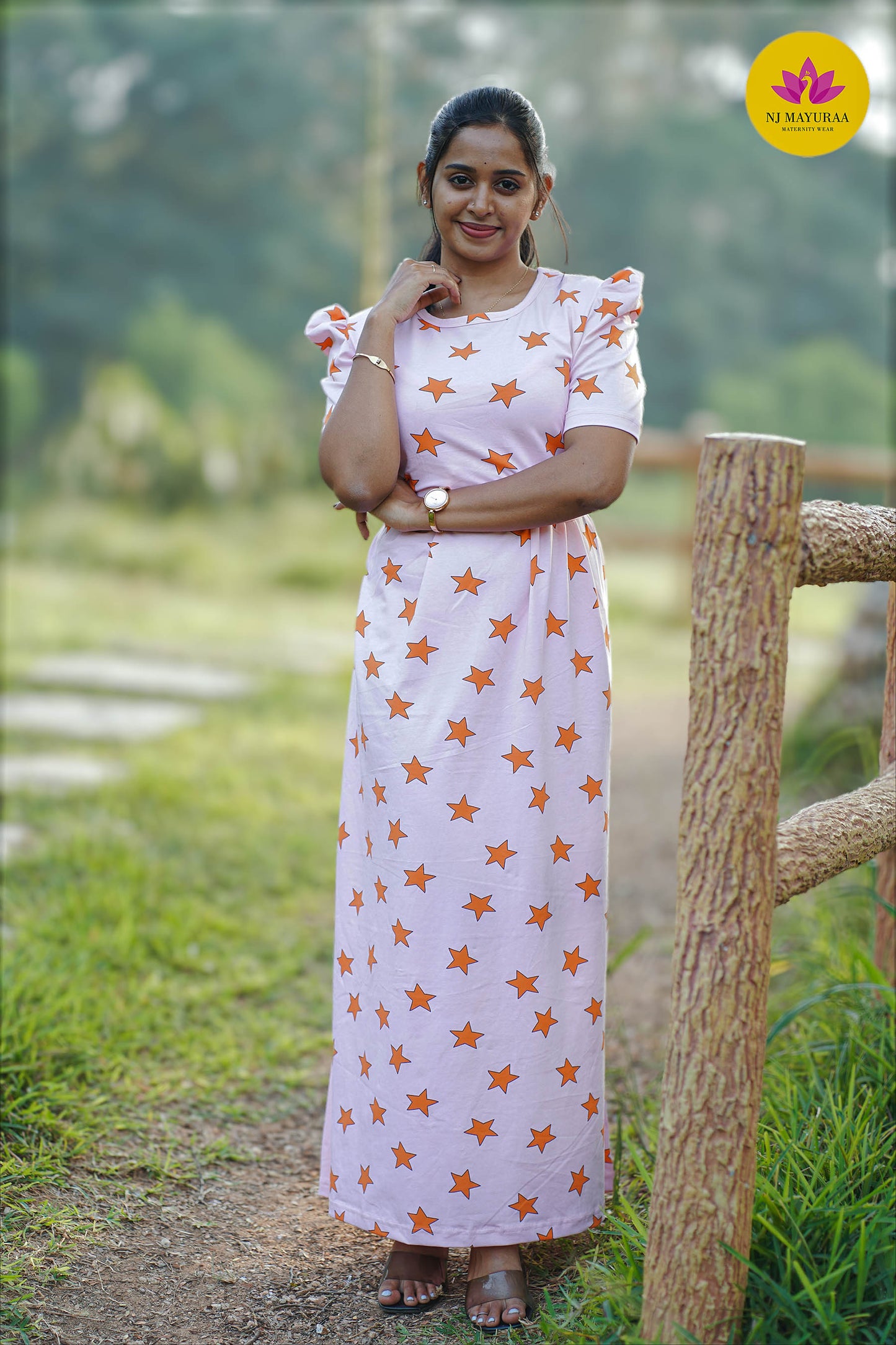 CUTE41-ZIPLESS MATERNITY WEAR PUFF SLEEVE