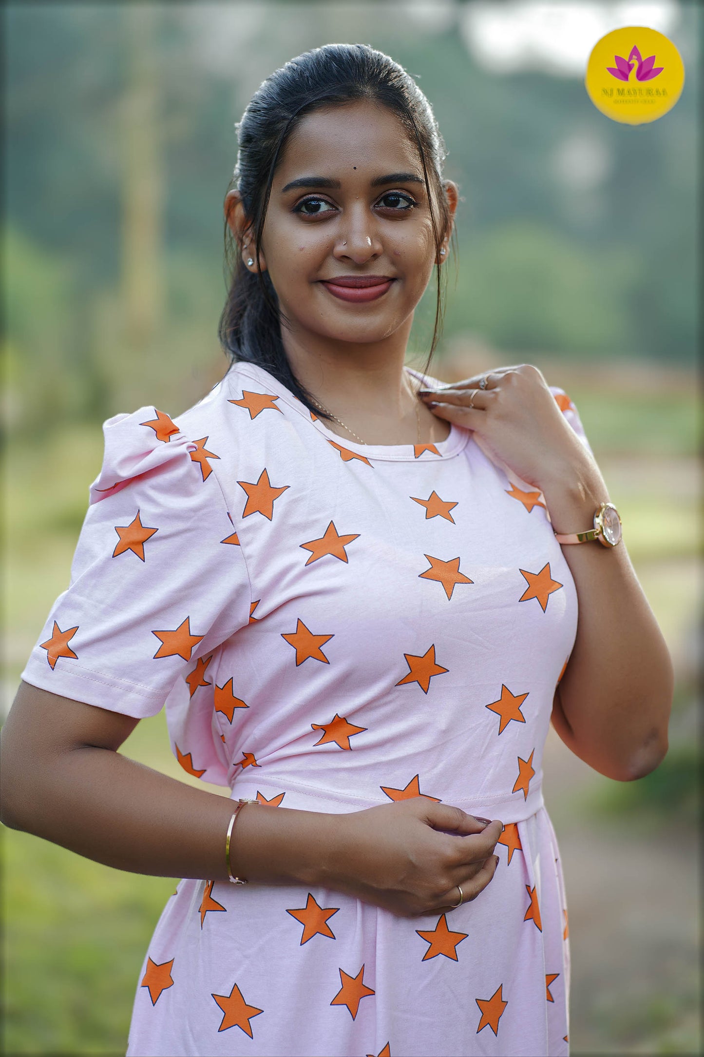 CUTE41-ZIPLESS MATERNITY WEAR PUFF SLEEVE