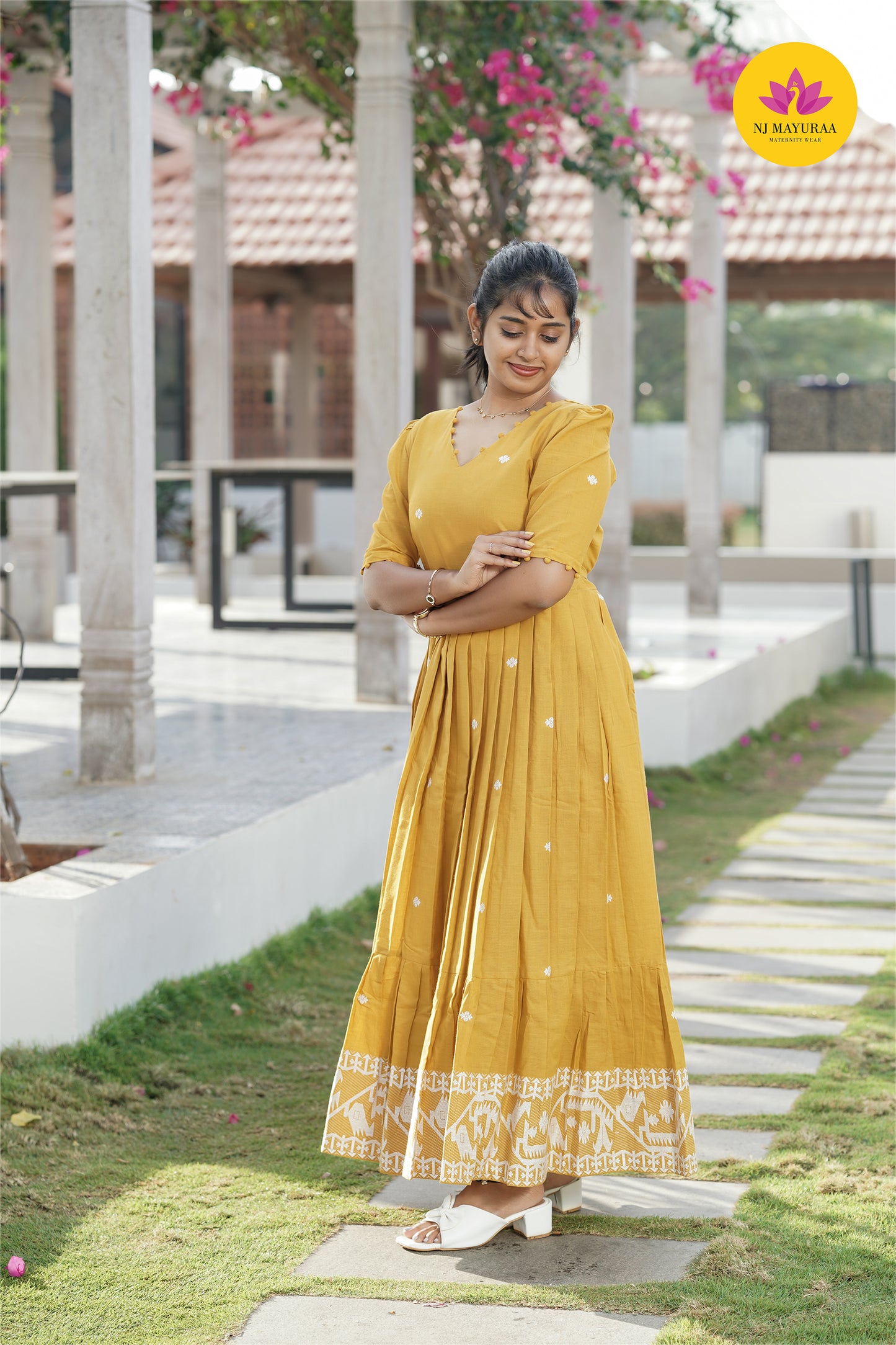 valli 12 - kurti gown with Lining ( feeding maternity)