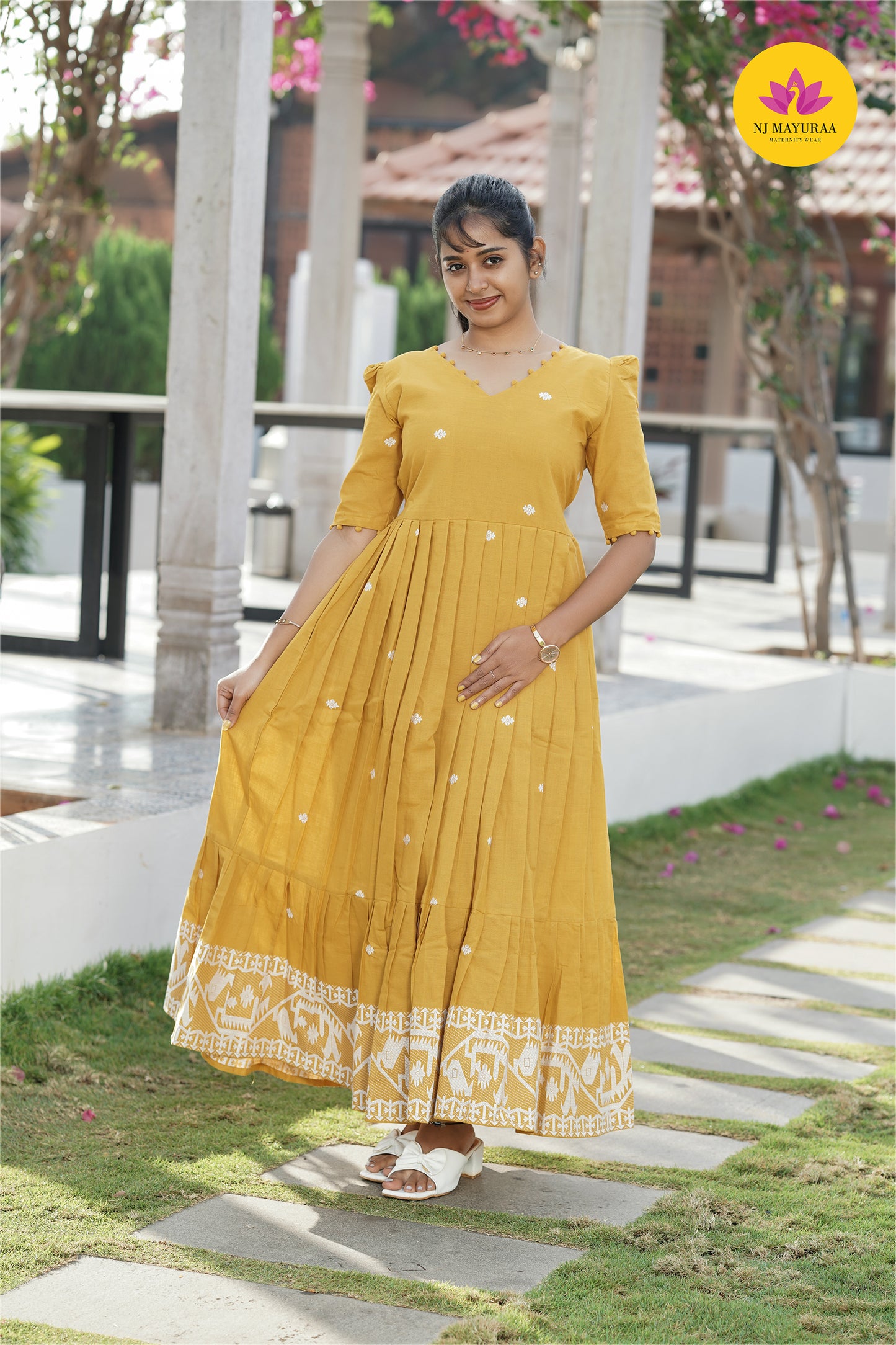 valli 12 - kurti gown with Lining ( feeding maternity)