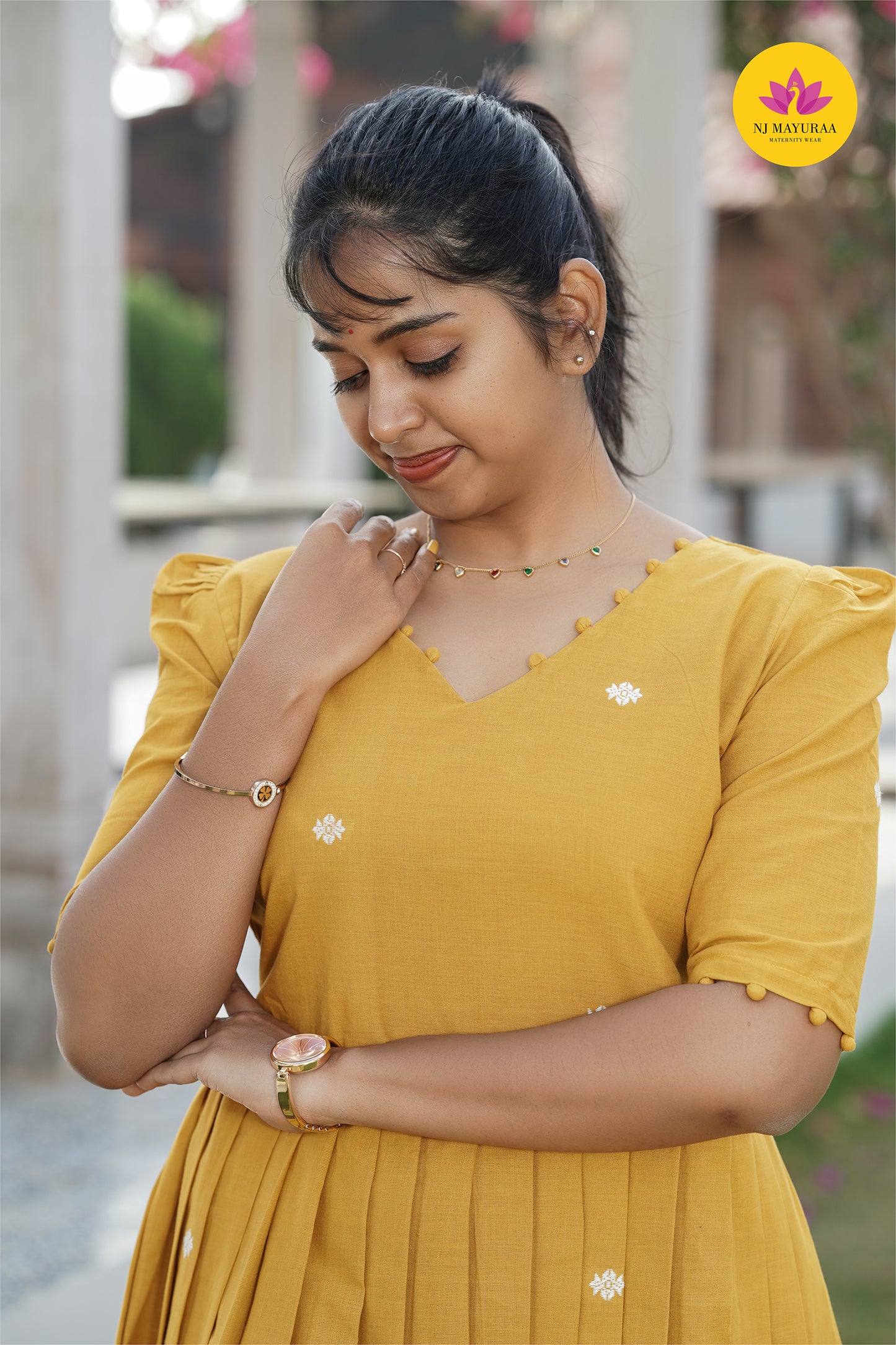 valli 12 - kurti gown with Lining ( feeding maternity)