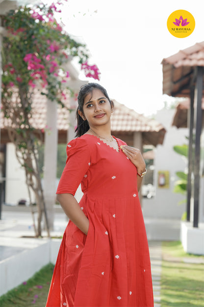 valli 13 - kurti gown with lining 2 side zip  ( Feeding maternity)