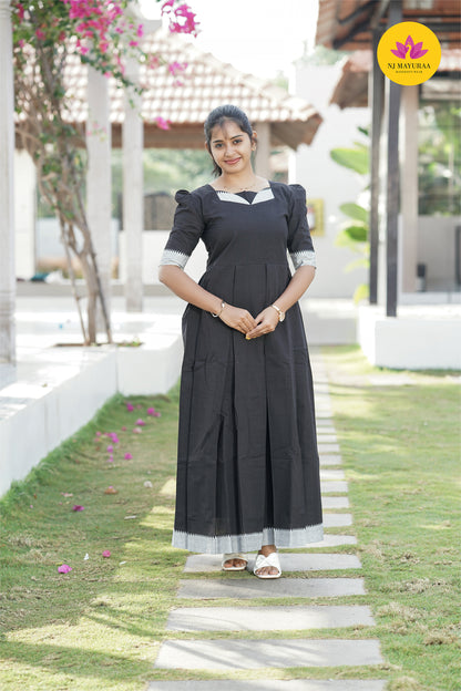 valli 16 - kurti gown with lining 2side zip  ( Feeding maternity)