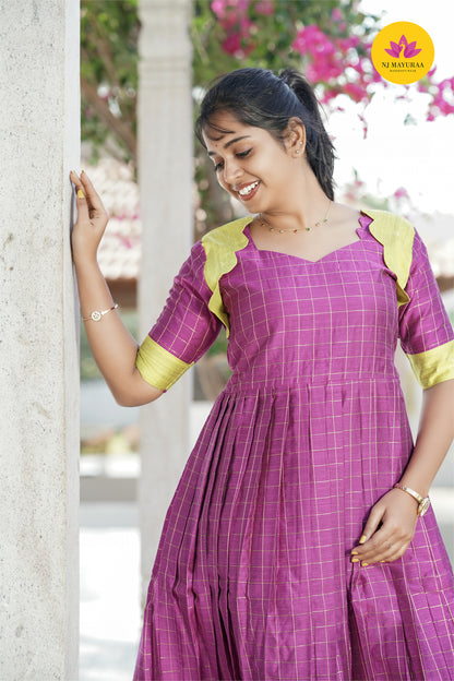 valli 18 - kurti gown with lining 2side zip  ( Feeding maternity)