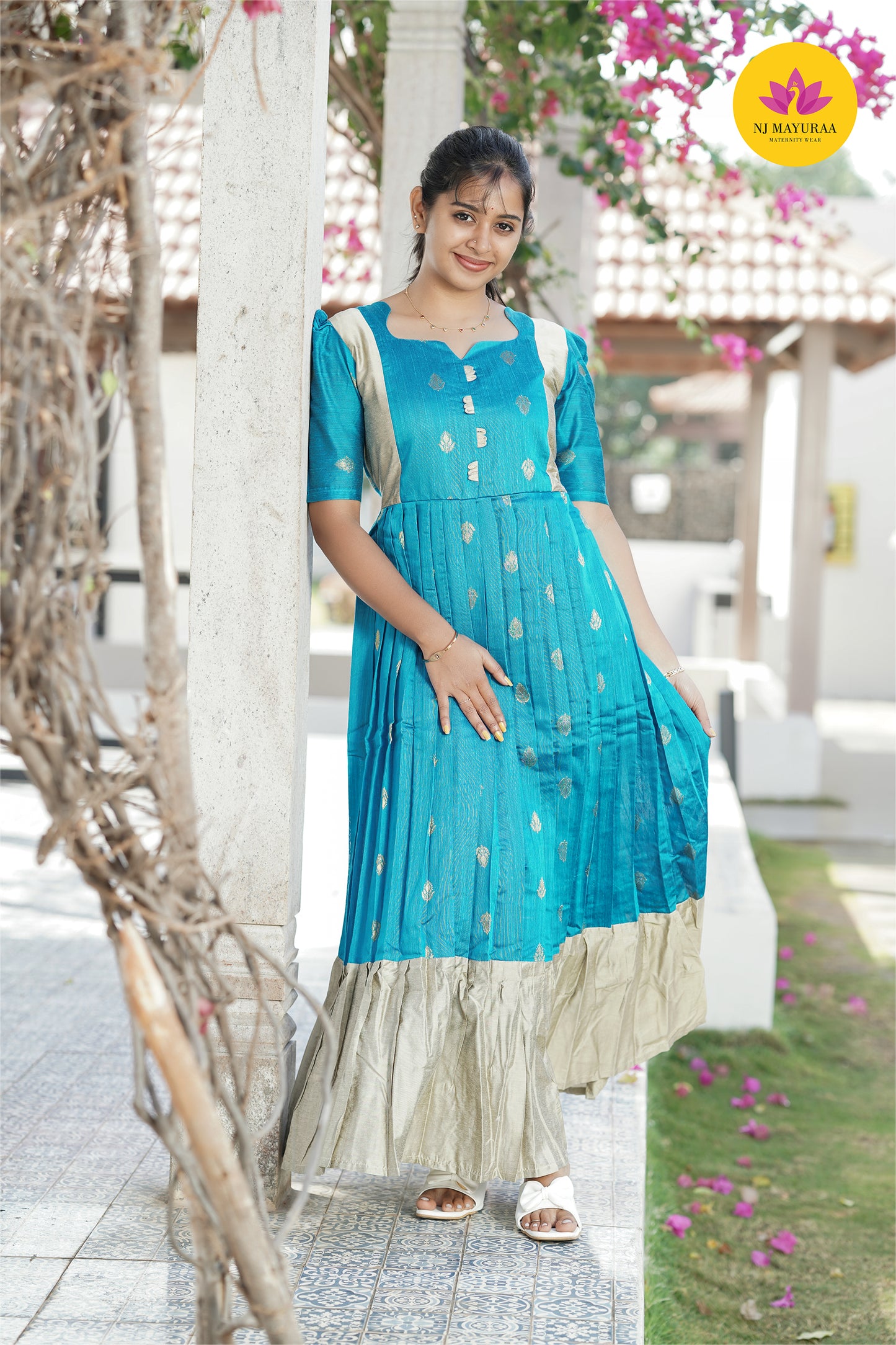 valli 22 - kurti gown with Lining ( Feeding maternity)