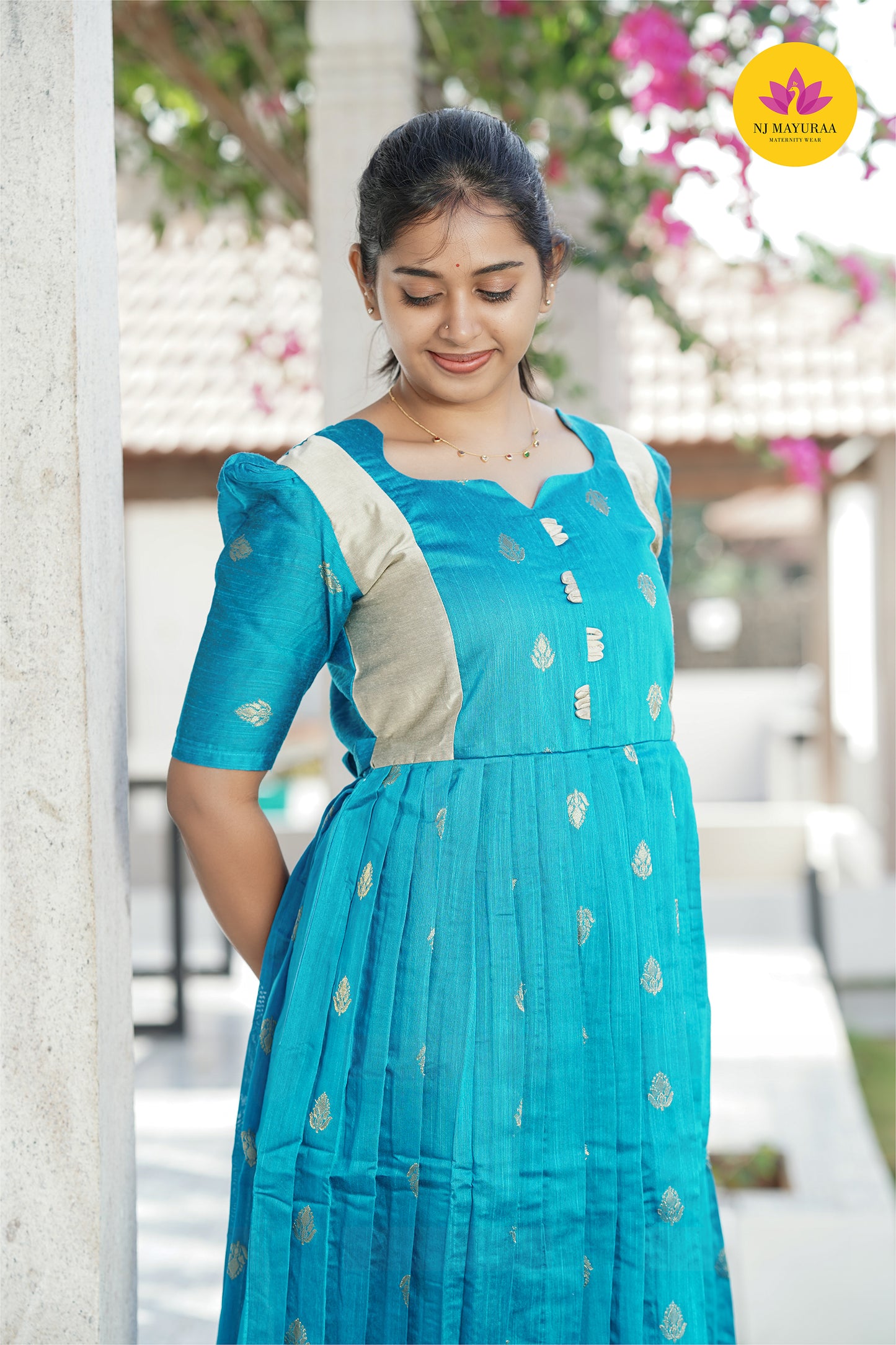 valli 22 - kurti gown with Lining ( Feeding maternity)