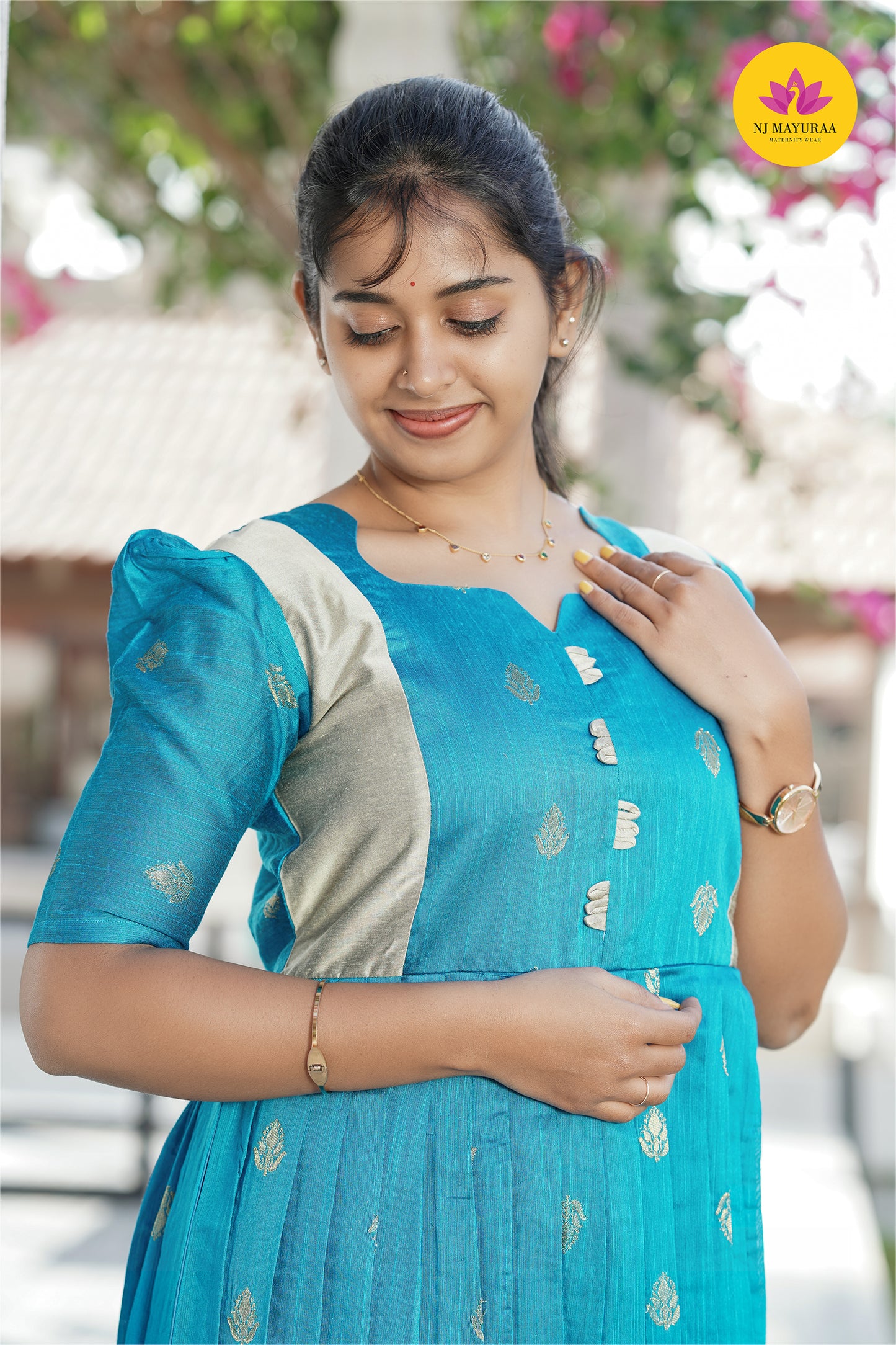 valli 22 - kurti gown with Lining ( Feeding maternity)