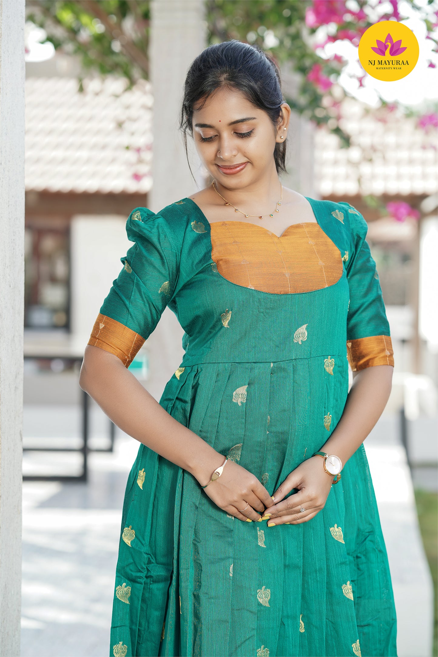 valli 23 - kurti gown with Lining ( Feeding maternity)