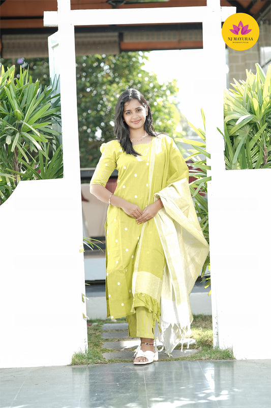valli 10 - Feeding kurti set with dupatta ( with lining) 2side zip available