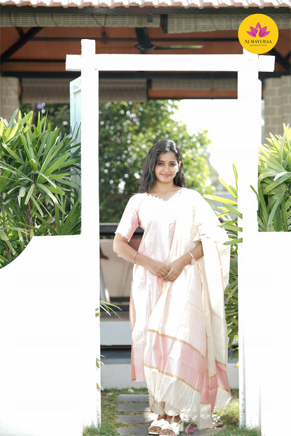 valli 11 - Feeding kurti set with dupatta (with lining)