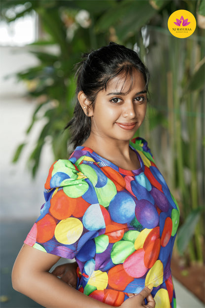 VALLI 50-ZIPLESS MATERNITY WEAR PUFF SLEEVE