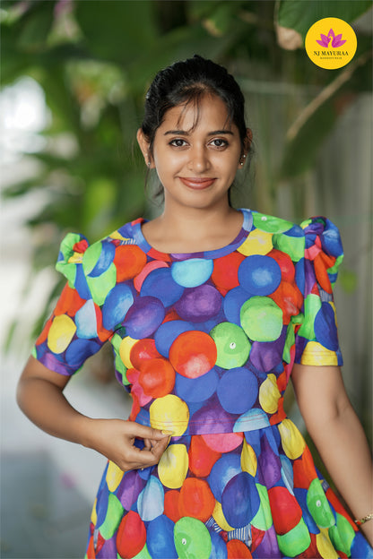 VALLI 50-ZIPLESS MATERNITY WEAR PUFF SLEEVE