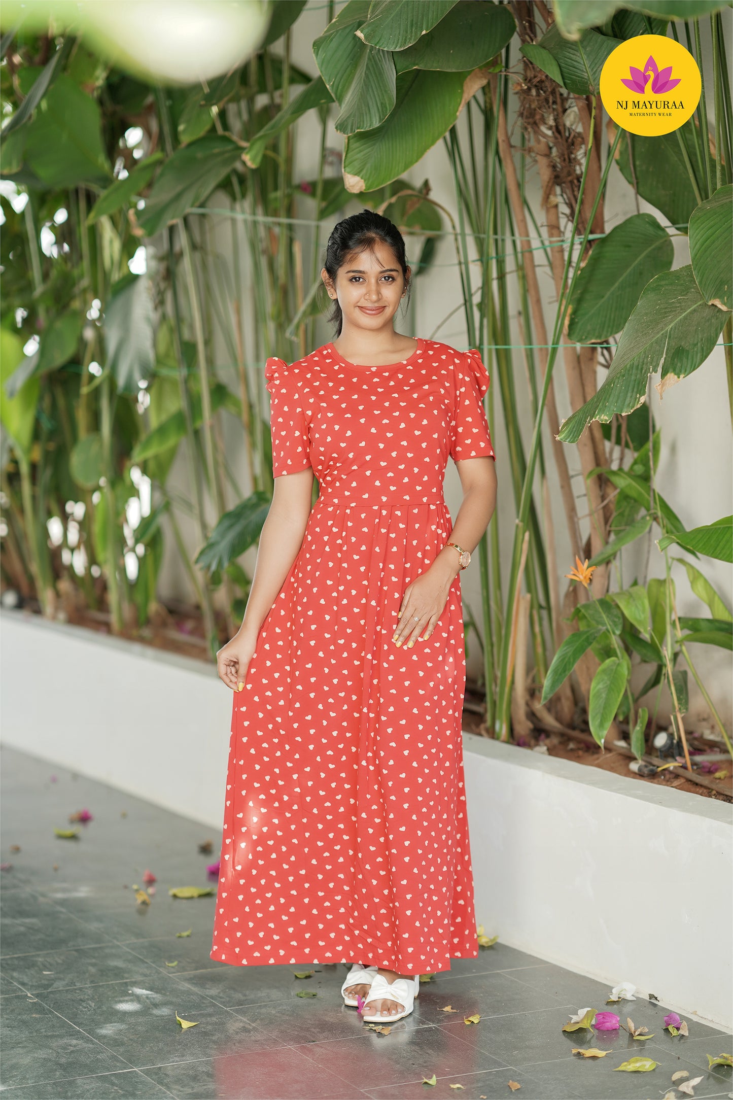 VALLI 51-ZIPLESS MATERNITY WEAR PUFF SLEEVE