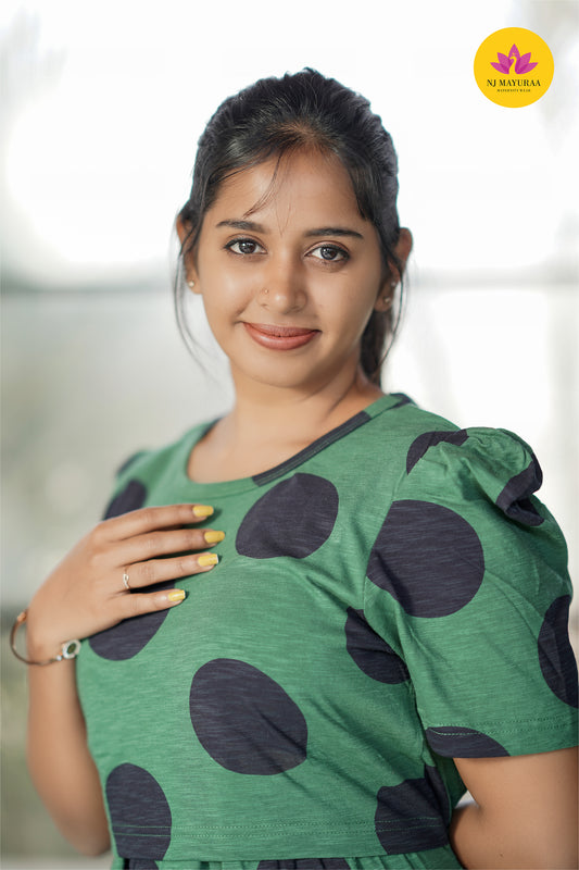 VALLI 53-ZIPLESS MATERNITY WEAR PUFF SLEEVE