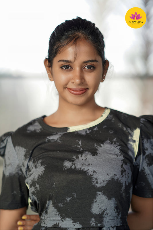 VALLI 54-ZIPLESS MATERNITY WEAR PUFF SLEEVE