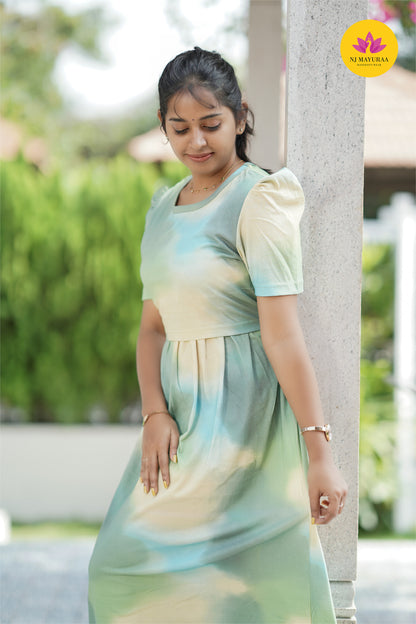 VALLI 57-ZIPLESS MATERNITY WEAR PUFF SLEEVE