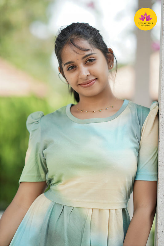 VALLI 57-ZIPLESS MATERNITY WEAR PUFF SLEEVE