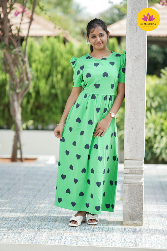 VALLI 60-ZIPLESS MATERNITY WEAR PUFF SLEEVE