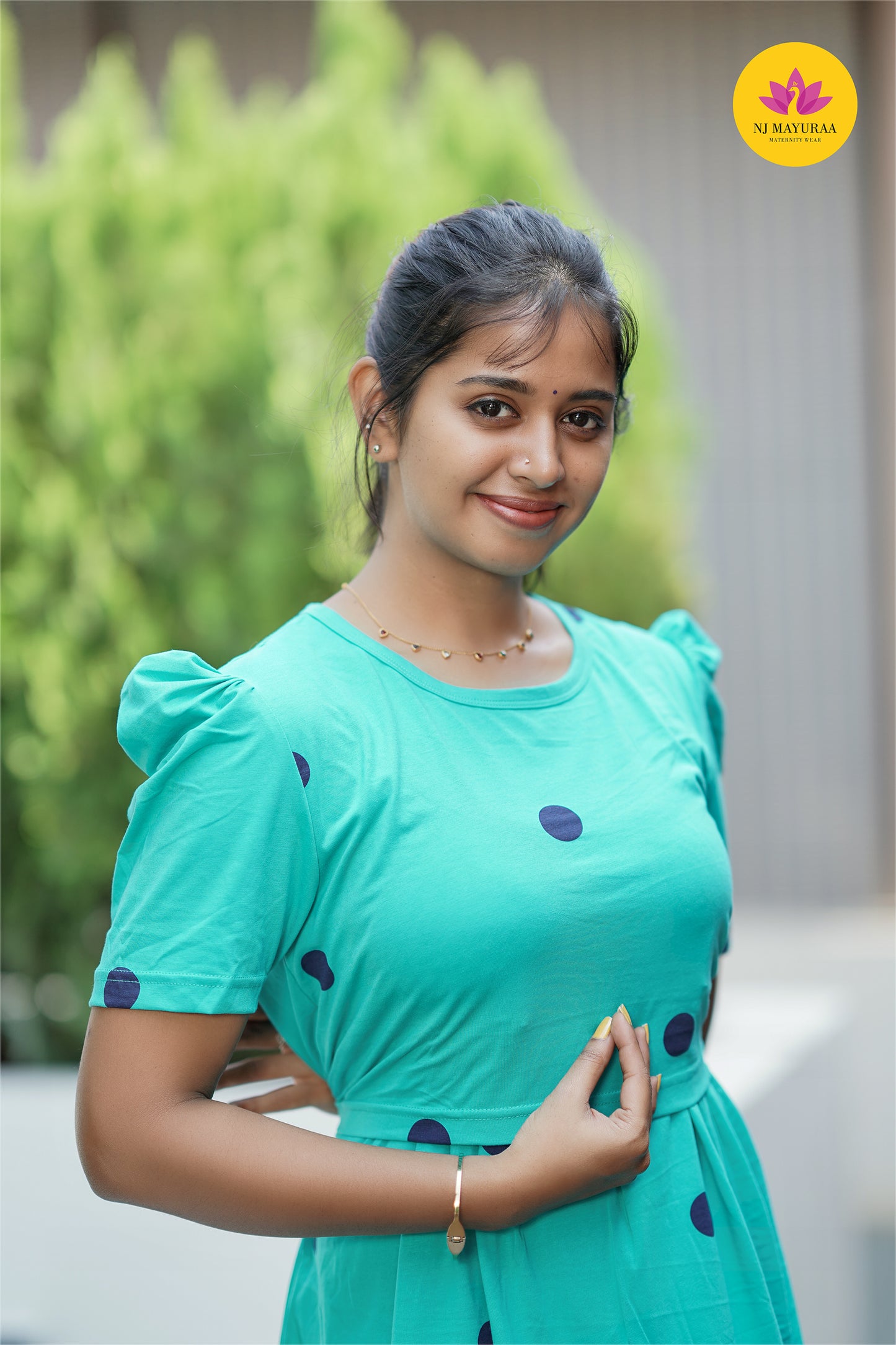 VALLI 62-ZIPLESS MATERNITY WEAR PUFF SLEEVE