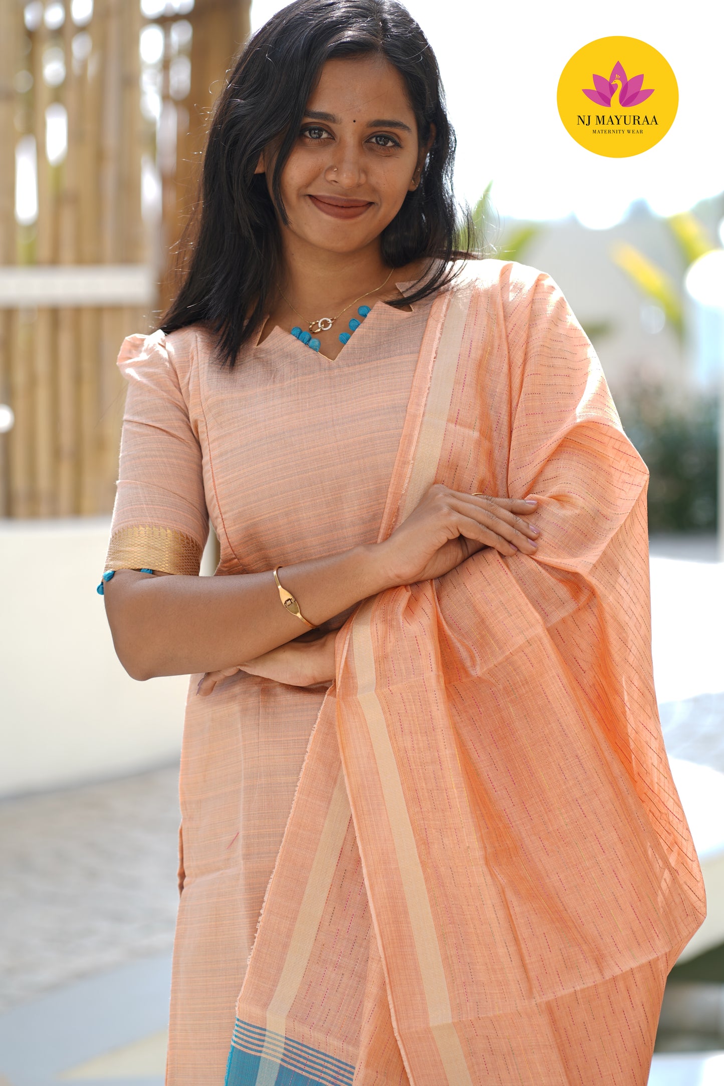 Hansi_03 - KURTI DHUPATTA SET( 2 Side Feeding Zip )