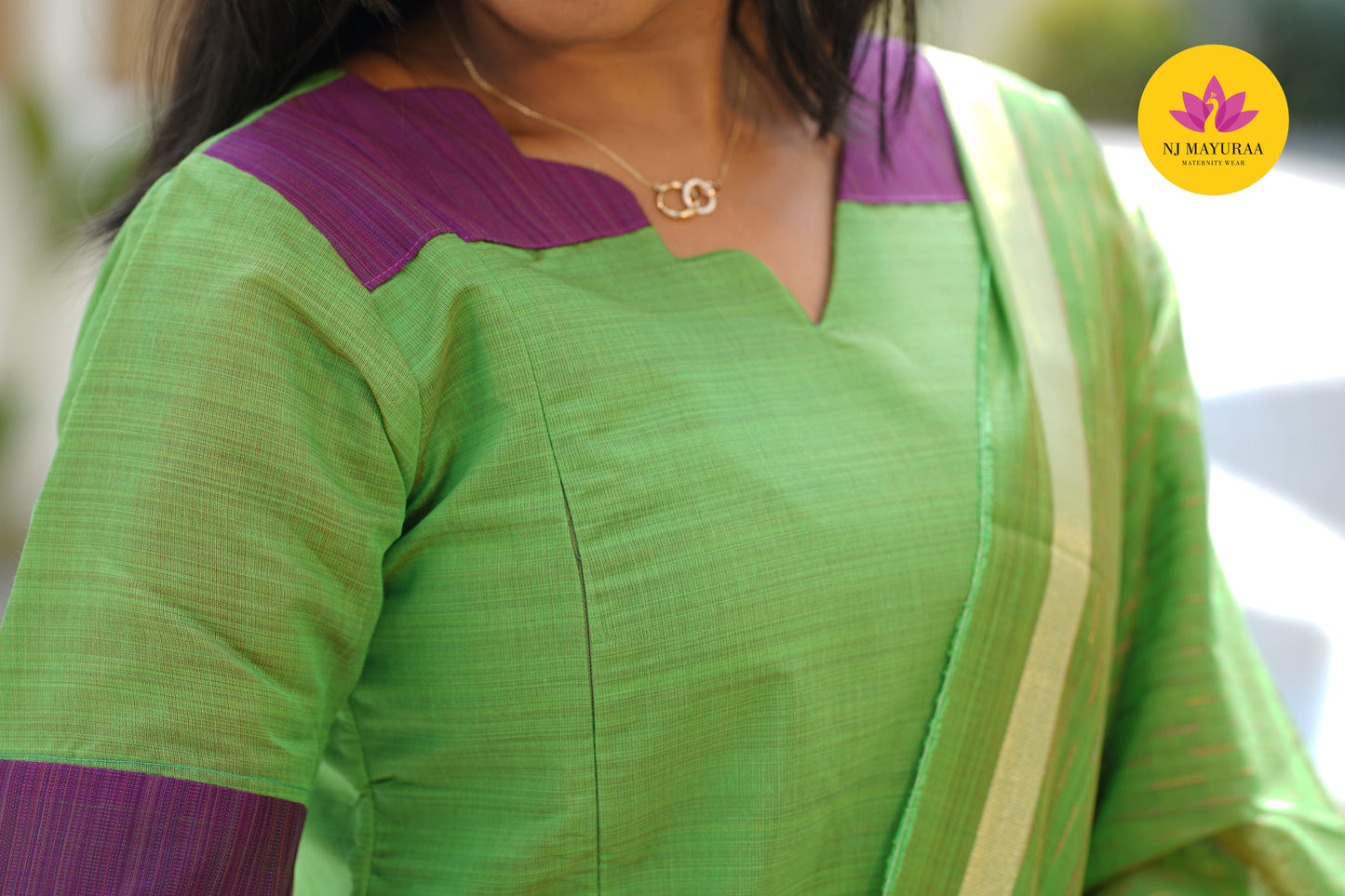 Hansi_06 - KURTI DHUPATTA SET( 2 Side Feeding Zip )
