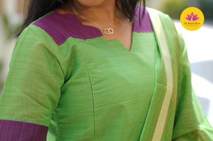 Hansi_06 - KURTI DHUPATTA SET( 2 Side Feeding Zip )