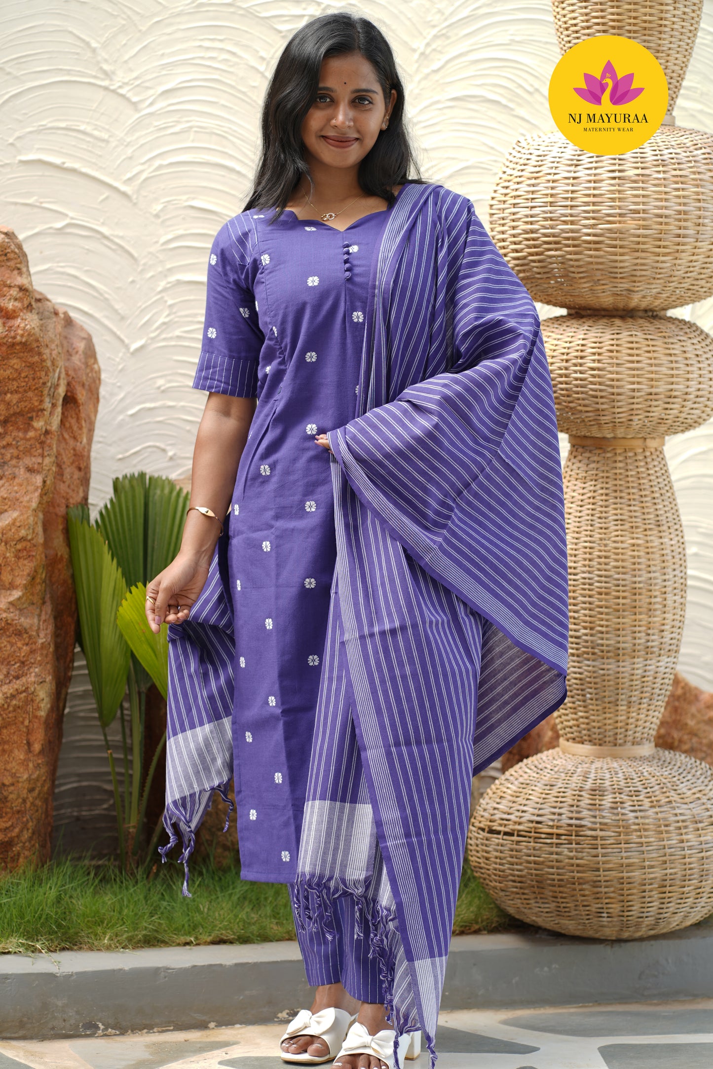 Hansi_08 - KURTI DHUPATTA SET( 2 Side Feeding Zip )