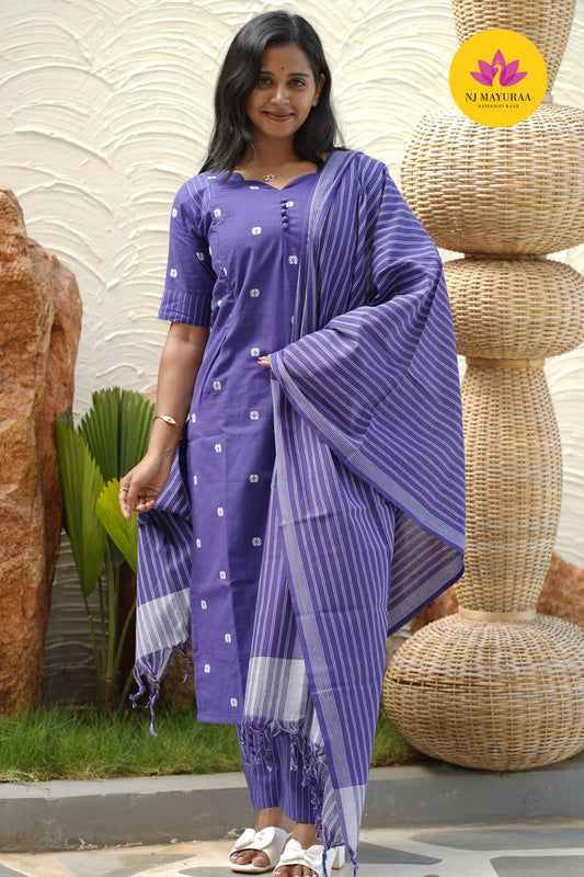 Hansi_08 - KURTI DHUPATTA SET( 2 Side Feeding Zip )