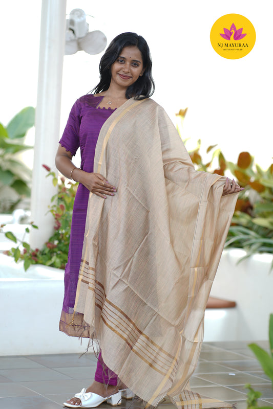 Hansi_10 - KURTI DHUPATTA SET( 2 Side Feeding Zip )
