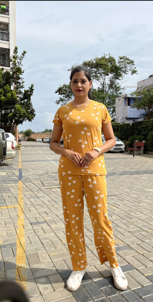 SLEEP & CHIC - LADIES LOUNGE NIGHT WEAR SET WITH ROPE AND PACKET