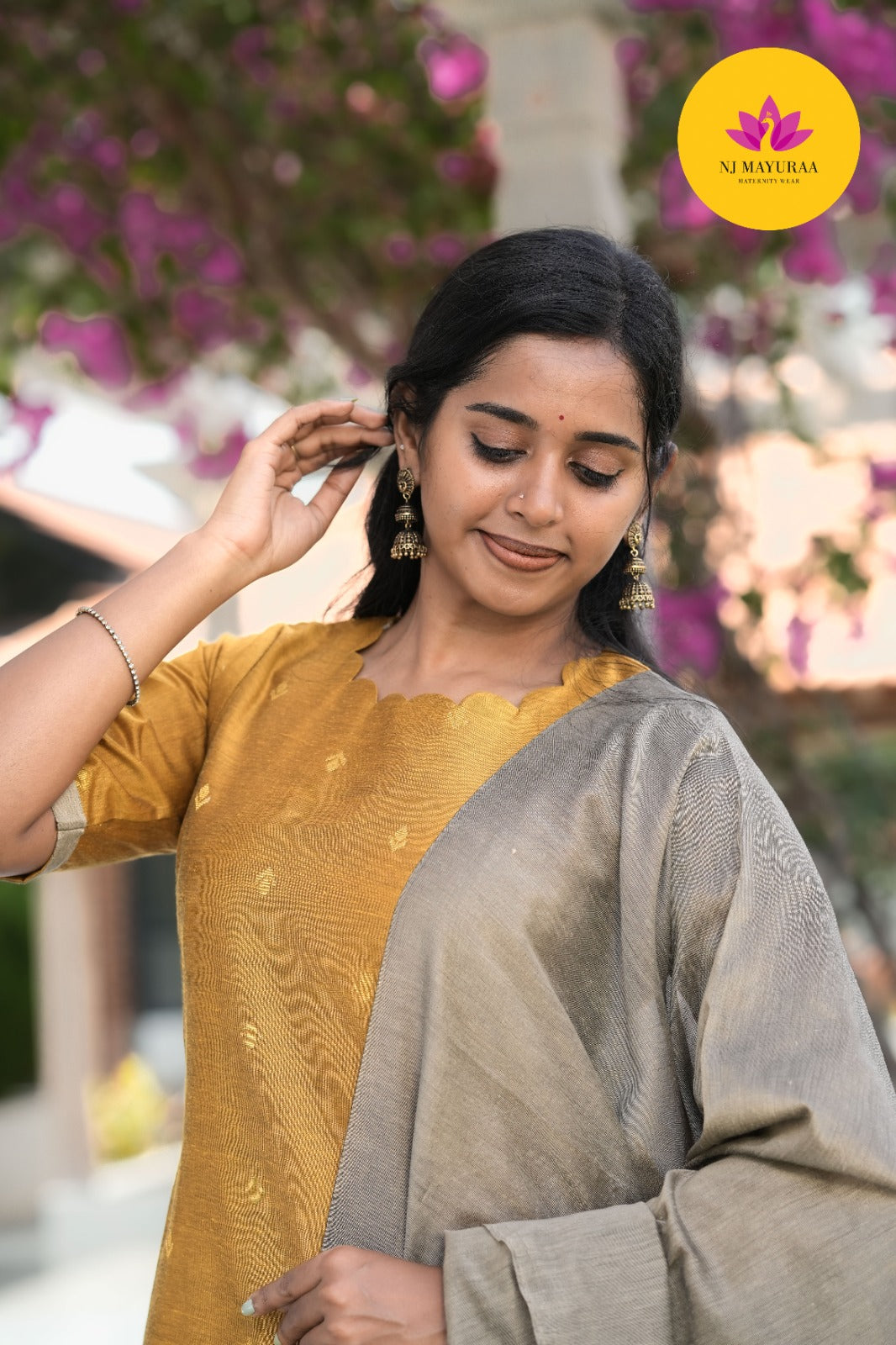 Mustard Yellow Kurti Set ( 3-Piece Set )