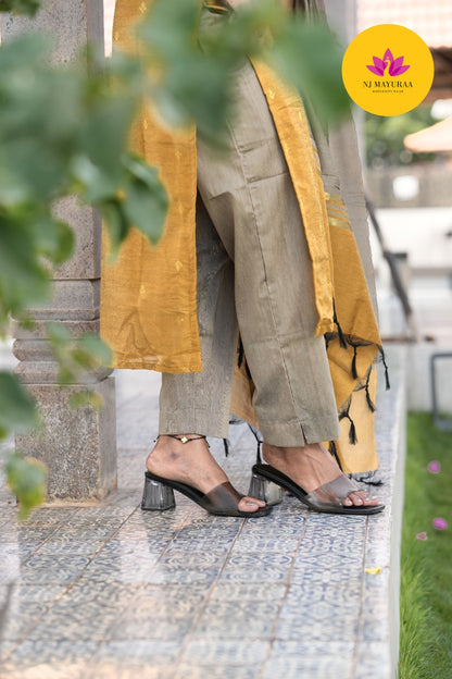 Mustard Yellow Kurti Set ( 3-Piece Set )