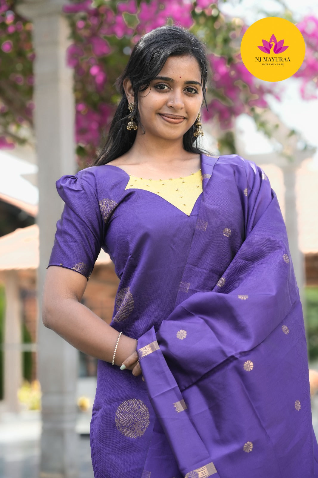 Royal Purple Kurti Set (3-Piece Set)