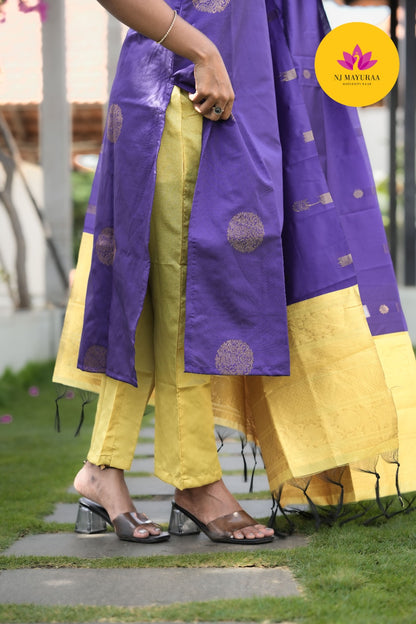 Royal Purple Kurti Set (3-Piece Set)