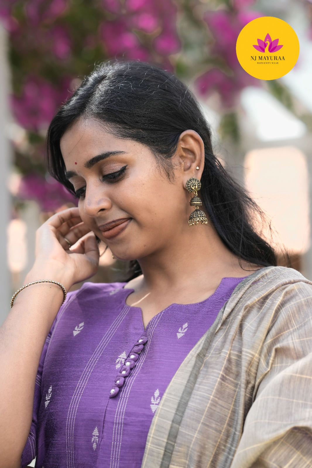 Lavender Violet Kurti Set (3-Piece Set)