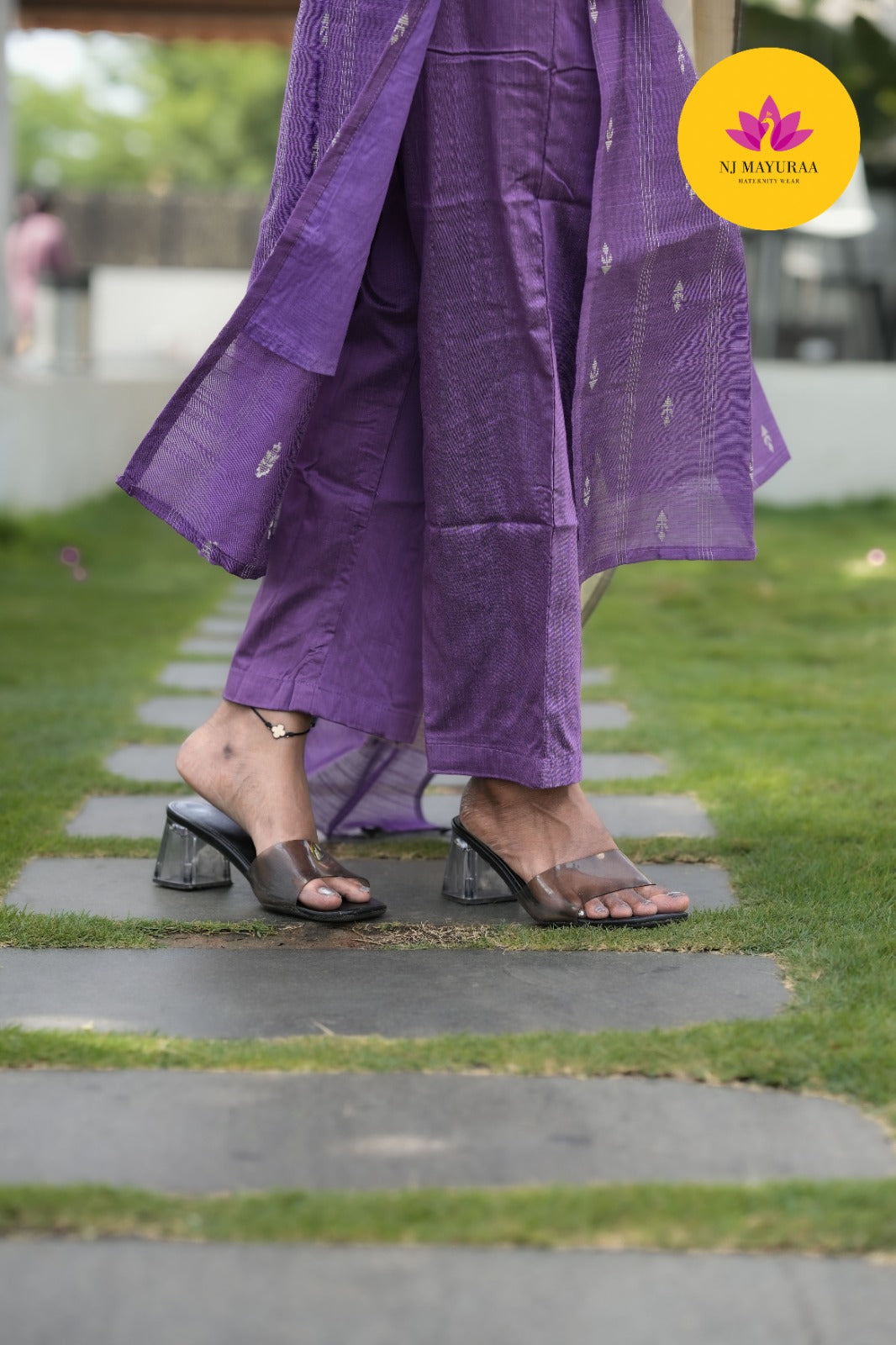 Lavender Violet Kurti Set (3-Piece Set)