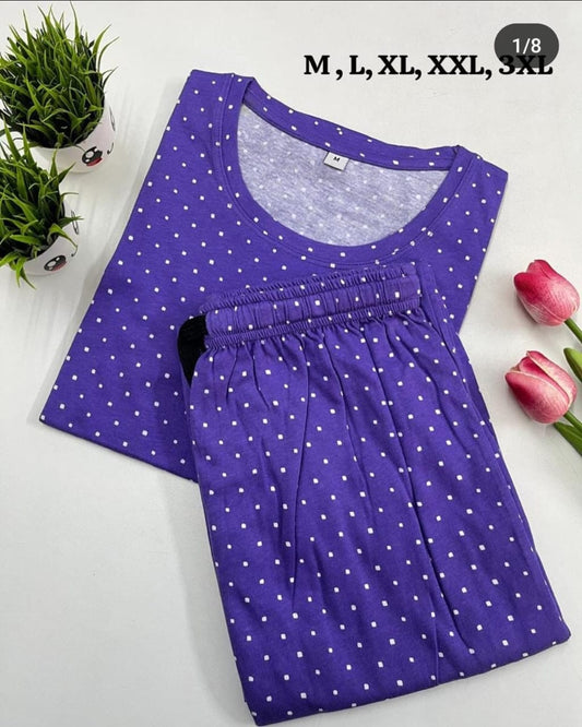 SLEEPFLAIR - LADIES LOUNGE NIGHT WEAR SET WITH ROPE AND PACKET