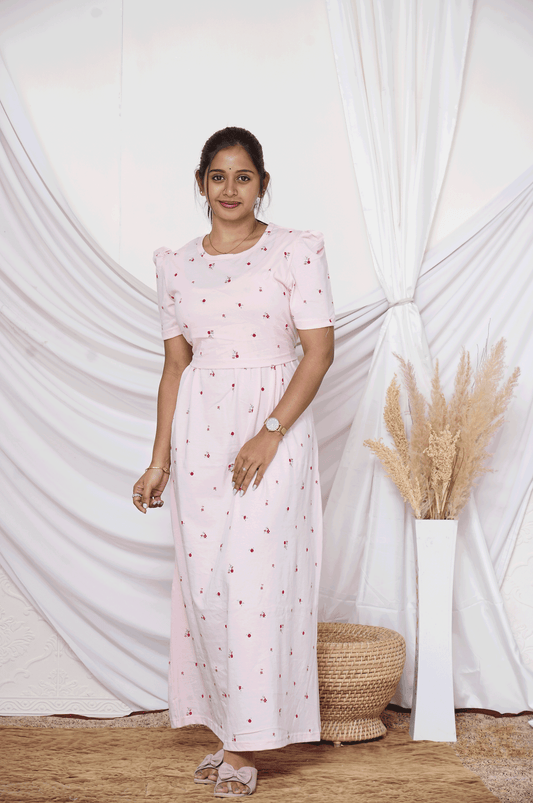 LEMON-ZIPLESS MATERNITY WEAR  PUFF SLEEVE