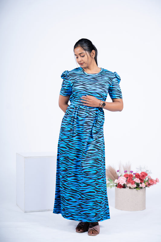AGANDAN - ZIPLESS MATERNITY WEAR  PUFF SLEEVE/ FULL LENGTH