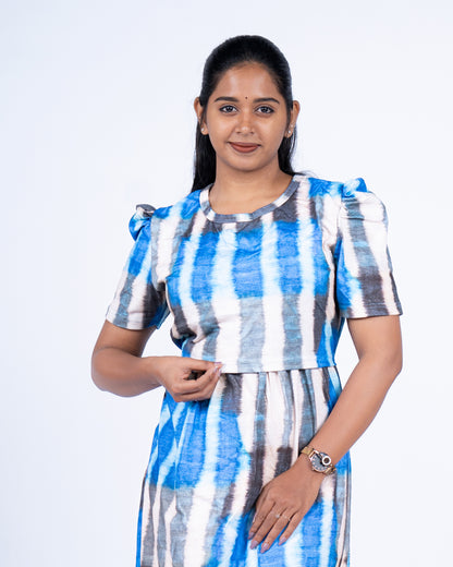 ALAVILI - ZIPLESS MATERNITY WEAR  PUFF SLEEVE/ FULL LENGTH
