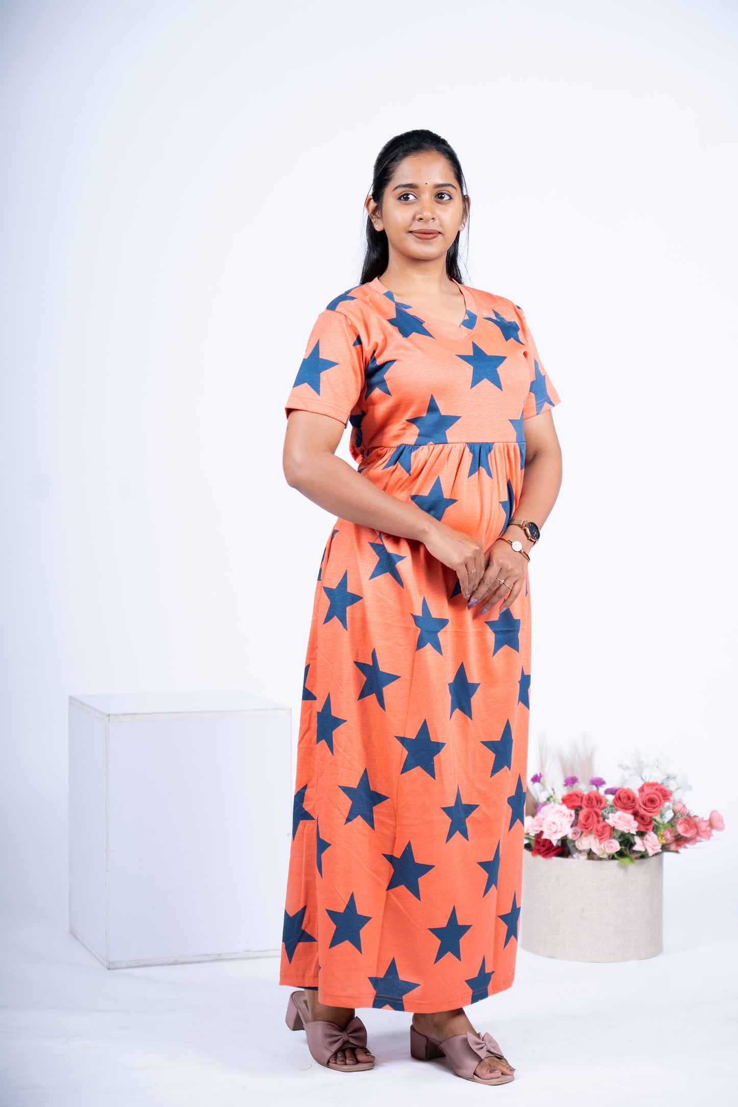 AMUDHAN - NON FEEDING [V- NECK] MATERNITY WEAR NORMAL SLEEVE